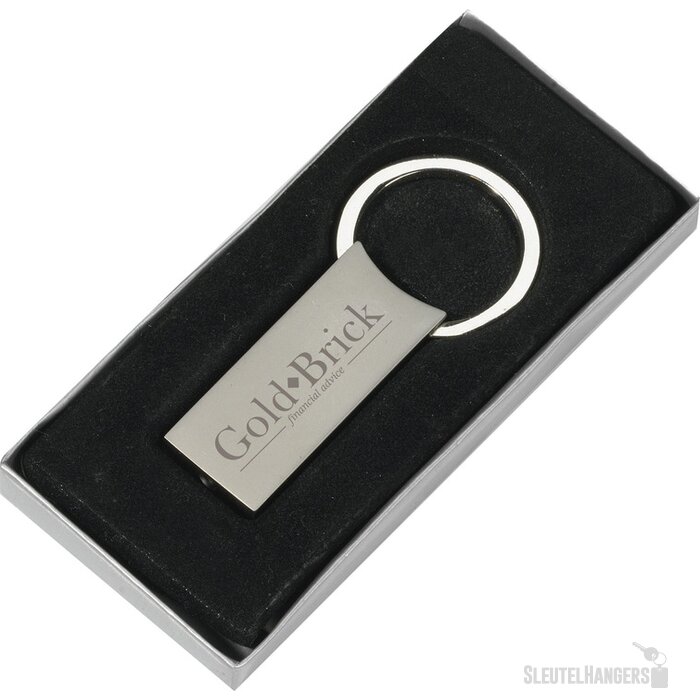 Metalen Sleutelhanger Met Kliksysteem Zilver