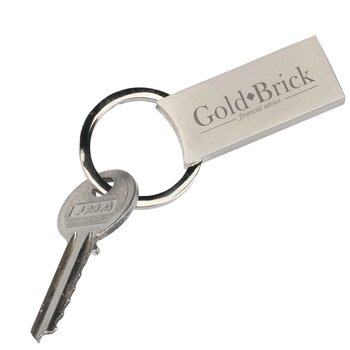 Metalen Sleutelhanger Met Kliksysteem Zilver