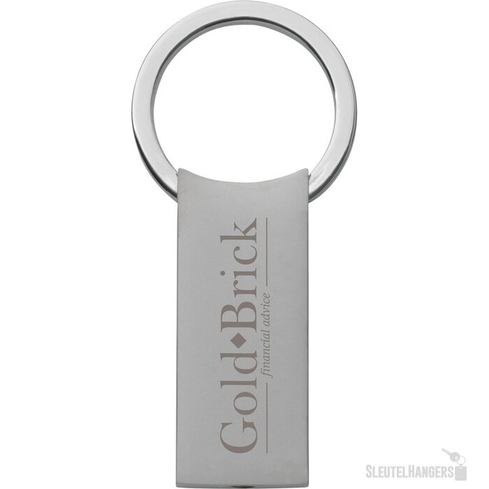 Metalen Sleutelhanger Met Kliksysteem Zilver