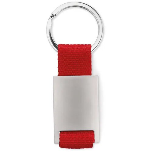 Metalen sleutelhanger Tech rood