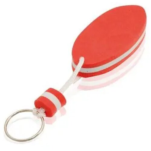 Ovale drijvende sleutelhanger Rood