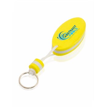 Ovale drijvende sleutelhanger Geel
