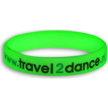 Glow in the dark siliconen polsbandje met blinddruk