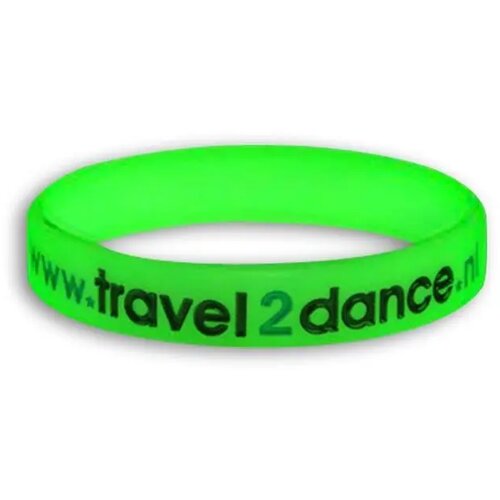 Glow in the dark siliconen polsbandje met blinddruk