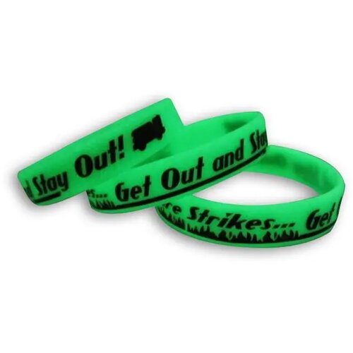 Glow in the dark siliconen polsbandje met bedrukking
