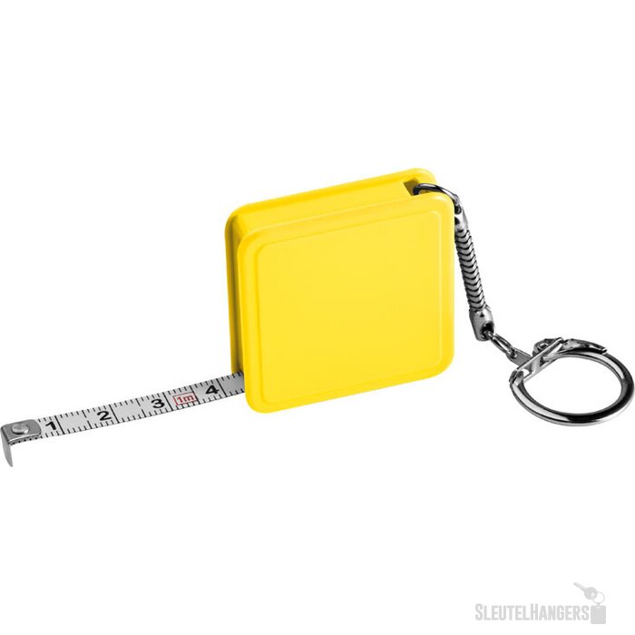 Sleutelhanger met rolbandmaat Cire geel