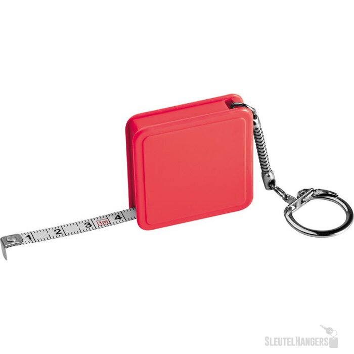 Sleutelhanger met rolbandmaat Cire rood