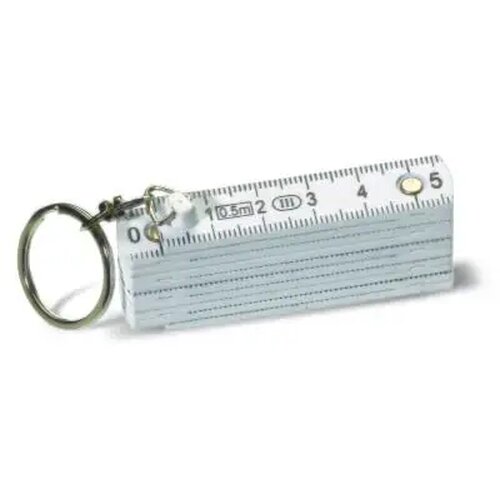 Duimstok sleutelhanger 0.5m wit