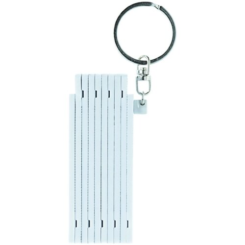 Duimstok sleutelhanger 0.5m wit