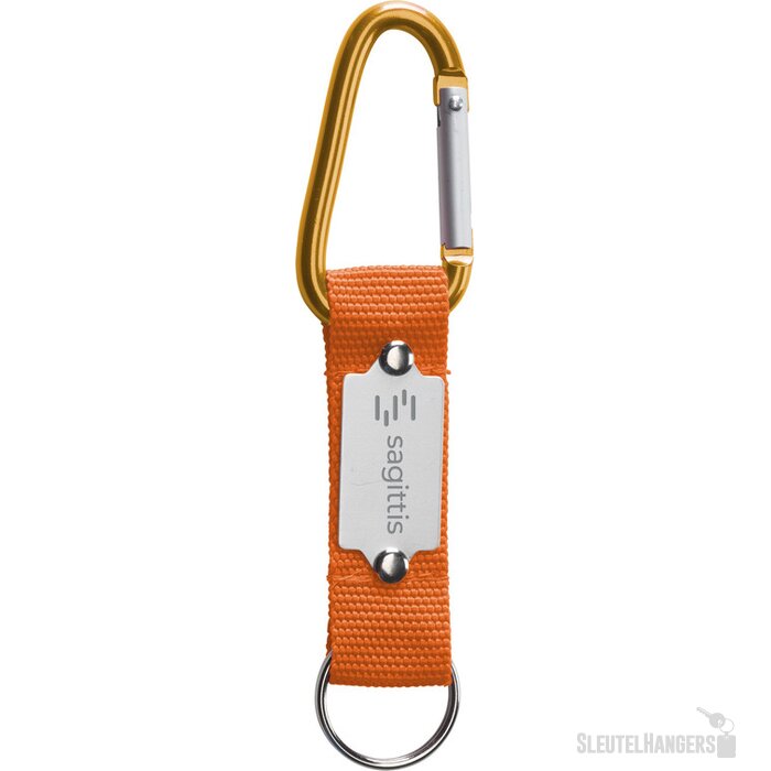 Karabijnhaak Met Koord En Sleutelring Oranje
