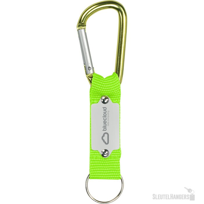 Karabijnhaak Met Koord En Sleutelring Groen