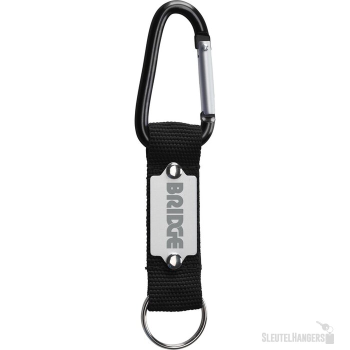 Karabijnhaak Met Koord En Sleutelring Zwart