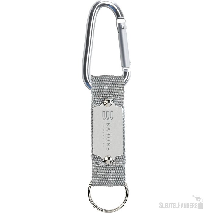 Karabijnhaak Met Koord En Sleutelring Grijs