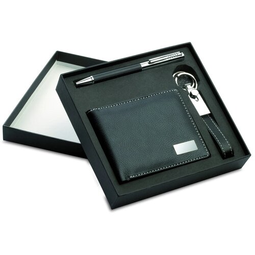3-delige pu cadeauset Eleganci zwart