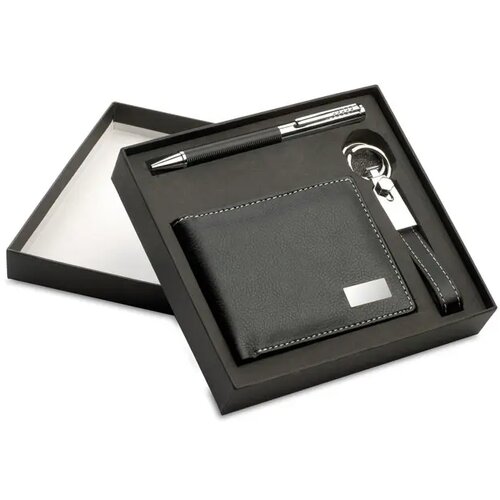 3-delige pu cadeauset Eleganci zwart