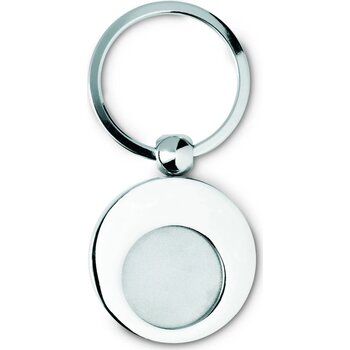 Sleutelhanger met munt Euring glanzend zilver