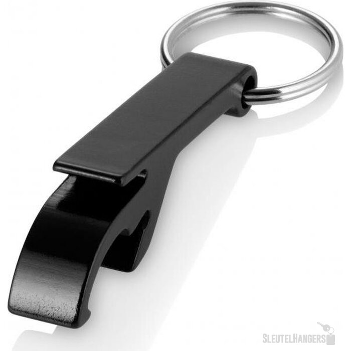 Sleutelhanger met fles- en blikopener Zwart