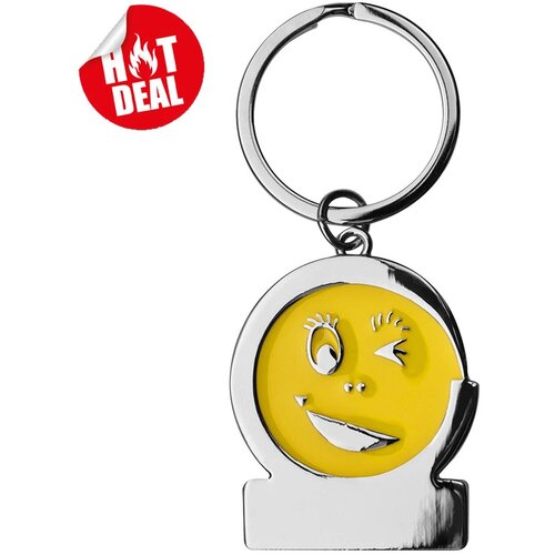 Sleutelhanger Gezicht geel