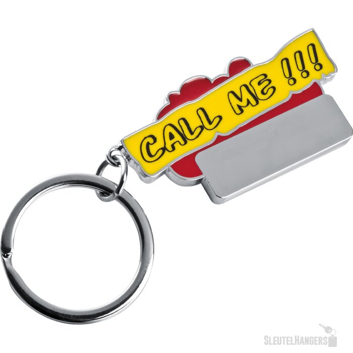 Sleutelhanger Call me rood