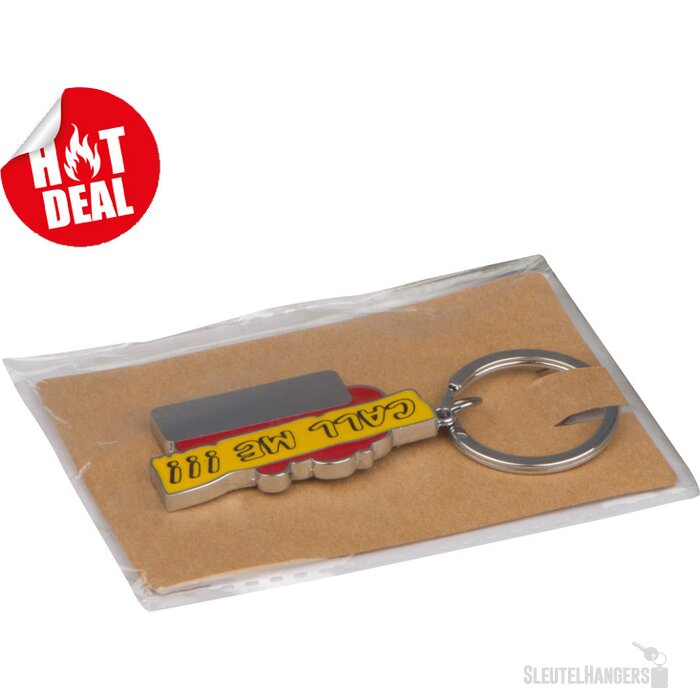 Sleutelhanger Call me rood