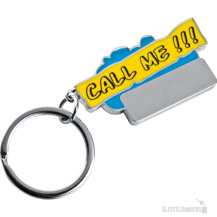Sleutelhanger Call me lichtblauw