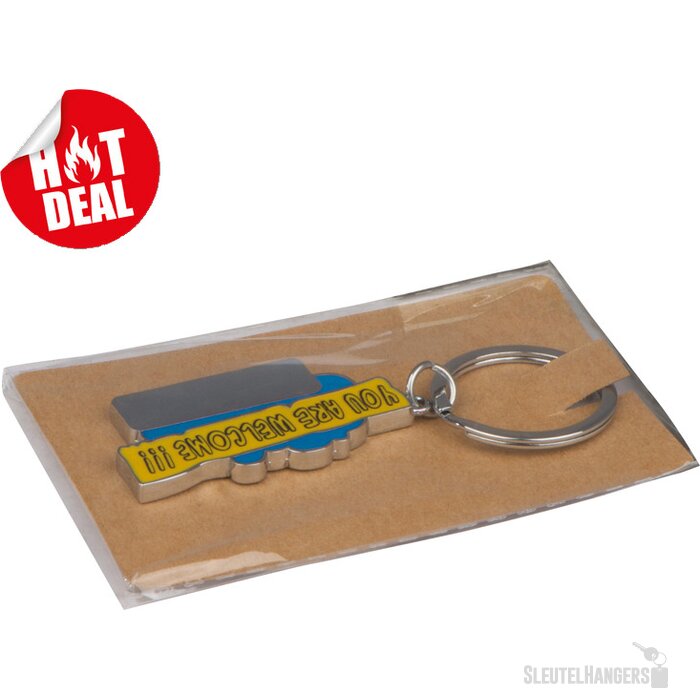 Sleutelhanger You are welcome lichtblauw