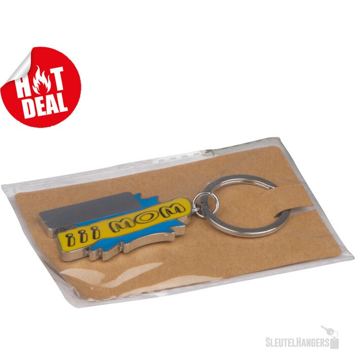 Sleutelhanger Wow lichtblauw