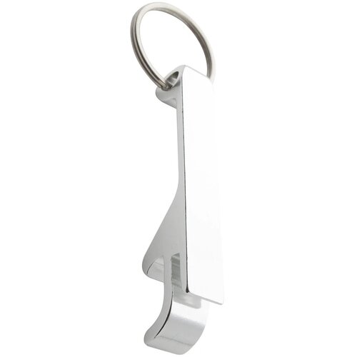 Sleutelhanger Met Fles- En Blikopener Zilver