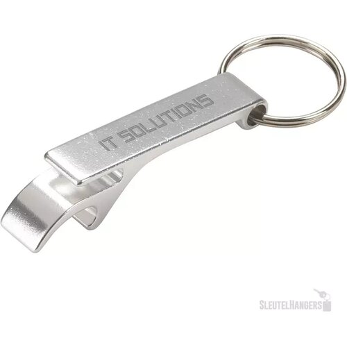 Sleutelhanger Met Fles- En Blikopener Zilver