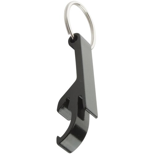 Sleutelhanger Met Fles- En Blikopener Zwart