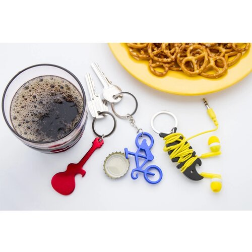Fiets Sleutelhanger Met Opener Blauw