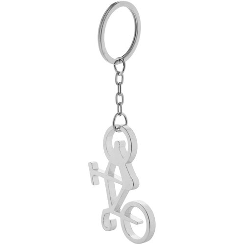 Fiets Sleutelhanger Met Opener Zilver