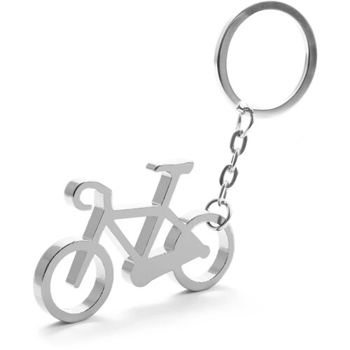 Fiets Sleutelhanger Met Opener Zilver