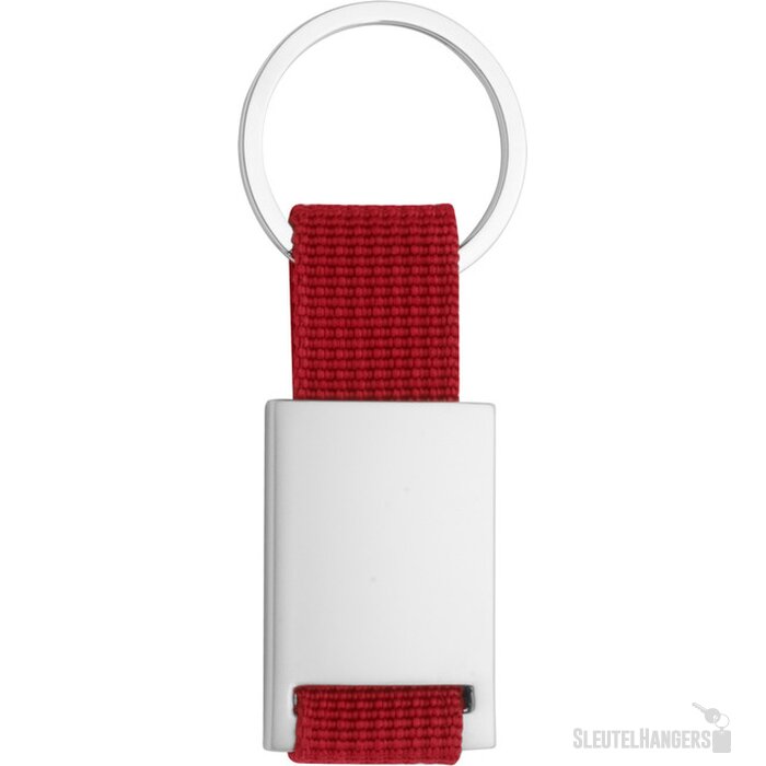 Sleutelhanger Met Polyester Koord Rood