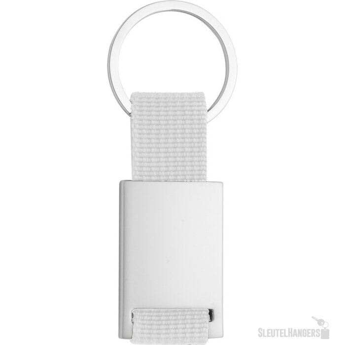 Sleutelhanger Met Polyester Koord Wit