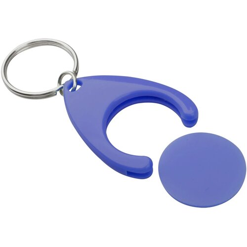 Plastic Winkelwagenmuntenhouder Blauw