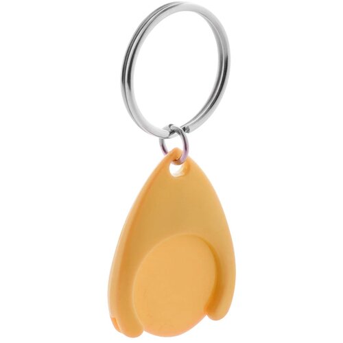 Plastic Winkelwagenmuntenhouder Oranje