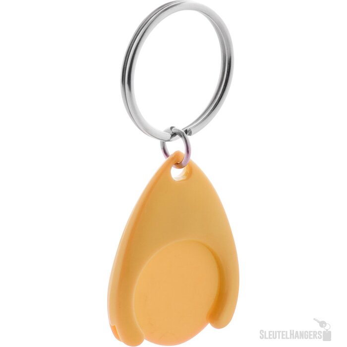 Plastic Winkelwagenmuntenhouder Oranje