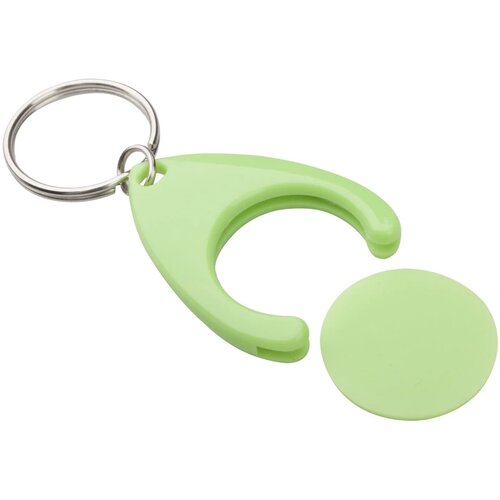 Plastic Winkelwagenmuntenhouder Groen