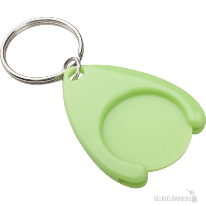 Plastic Winkelwagenmuntenhouder Groen