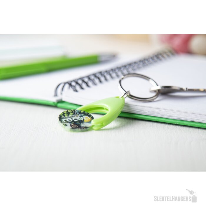 Plastic Winkelwagenmuntenhouder Groen