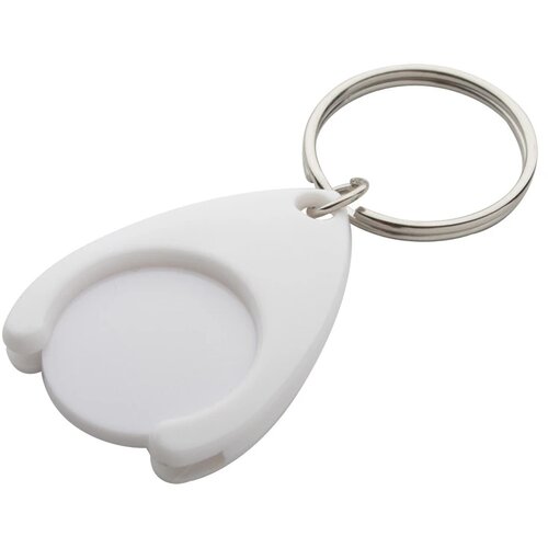 Plastic Winkelwagenmuntenhouder Wit