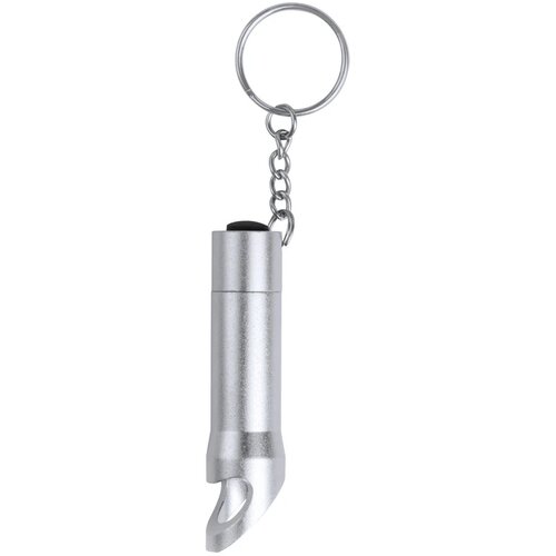 Zaklamp Sleutelhanger Met Opener Zilver