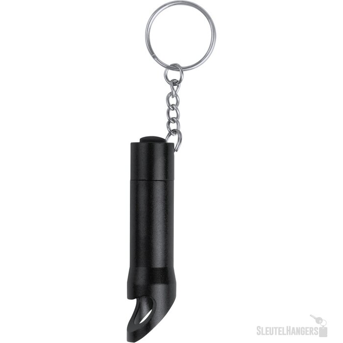 Zaklamp Sleutelhanger Met Opener Zwart