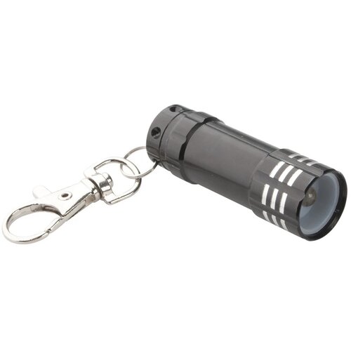 Sleutelhanger zaklamp met 3 led lampjes Zwart