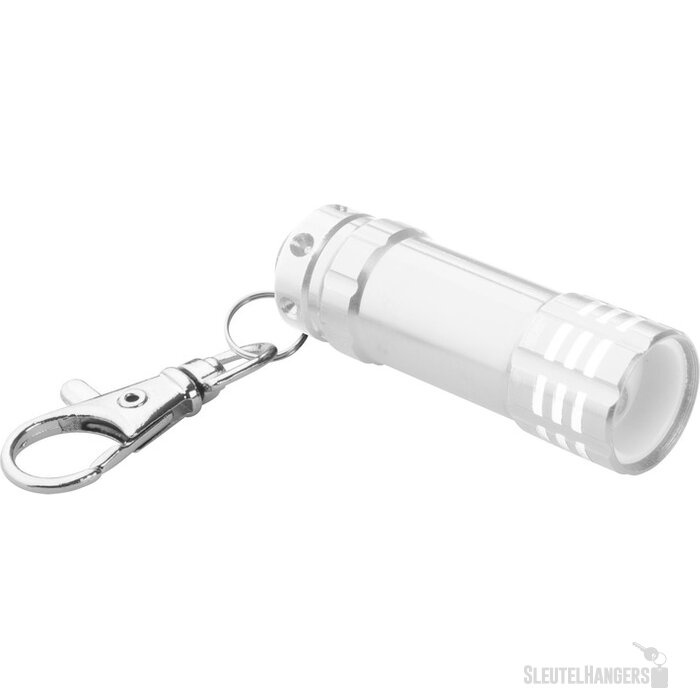 Sleutelhanger zaklamp met 3 led lampjes Zilver