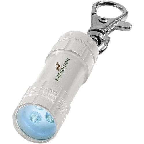 Sleutelhanger zaklamp met 3 led lampjes Zilver
