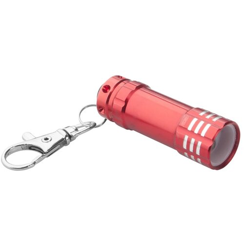 Sleutelhanger zaklamp met 3 led lampjes Rood