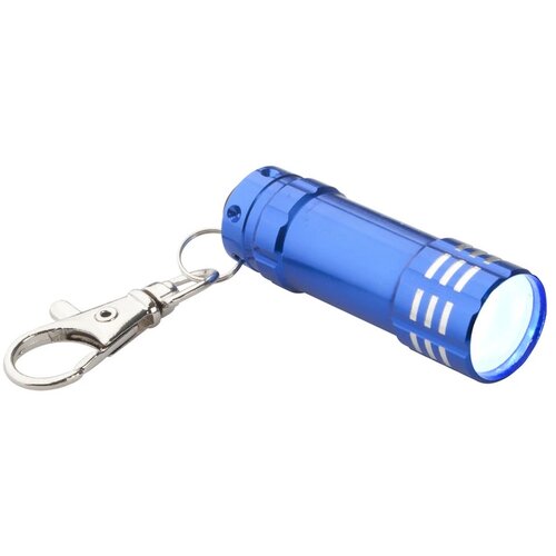 Sleutelhanger zaklamp met 3 led lampjes Blauw