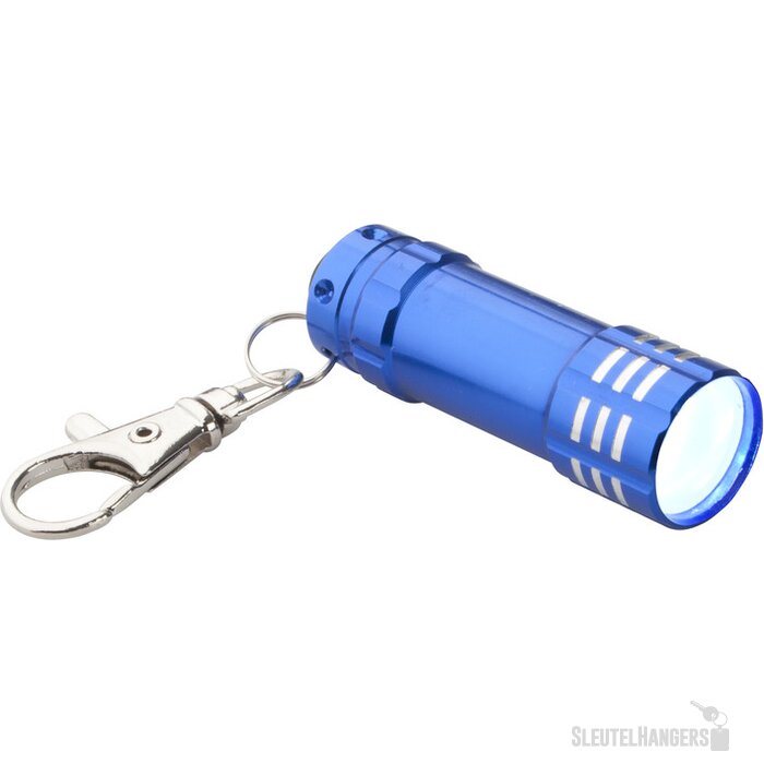 Sleutelhanger zaklamp met 3 led lampjes Blauw